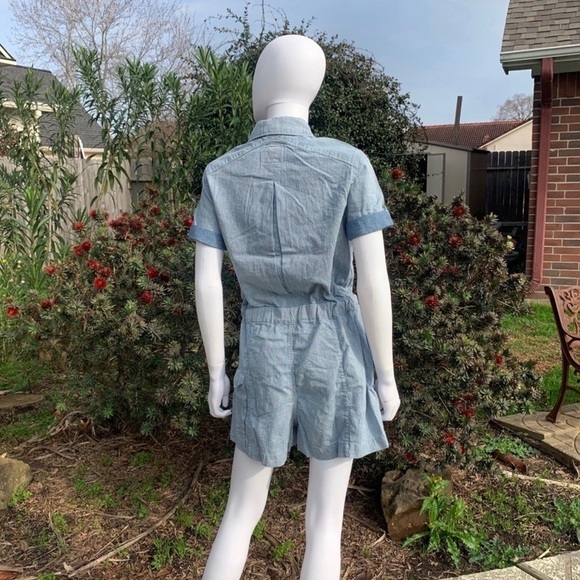 💋NWT G-STAR Raw Denim Utility Snap Organic Cotton Romper - Picture 7 of 15